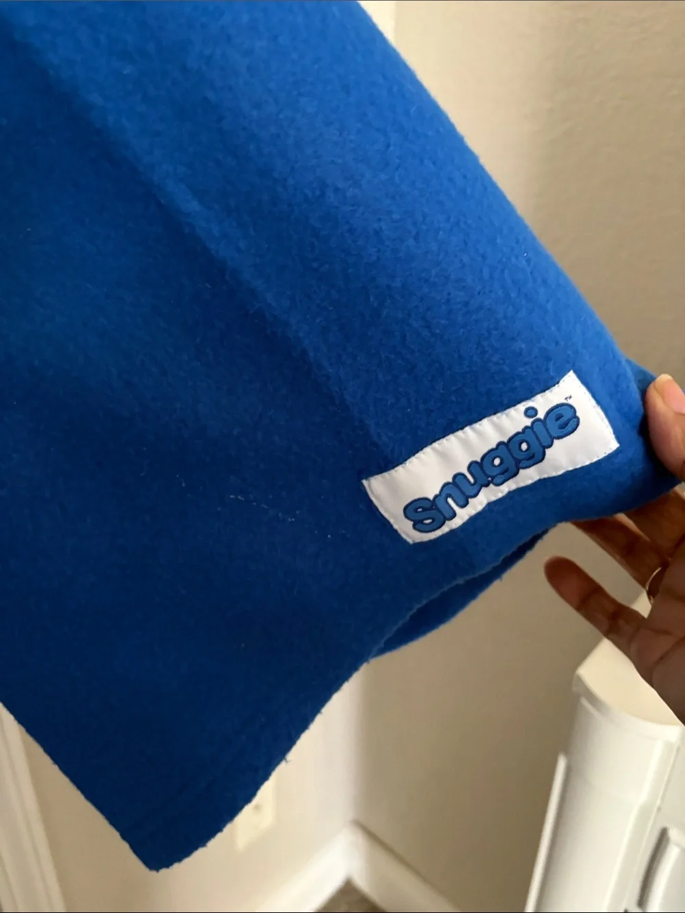 Cozy Electric Blue Fleece Poncho Blanket. Never used in great condition.